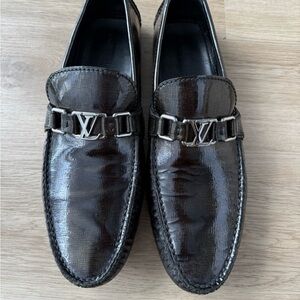Authentic Mens Louis Vuitton  Monte Carlo shoes Loafers Size 10 Moccasin